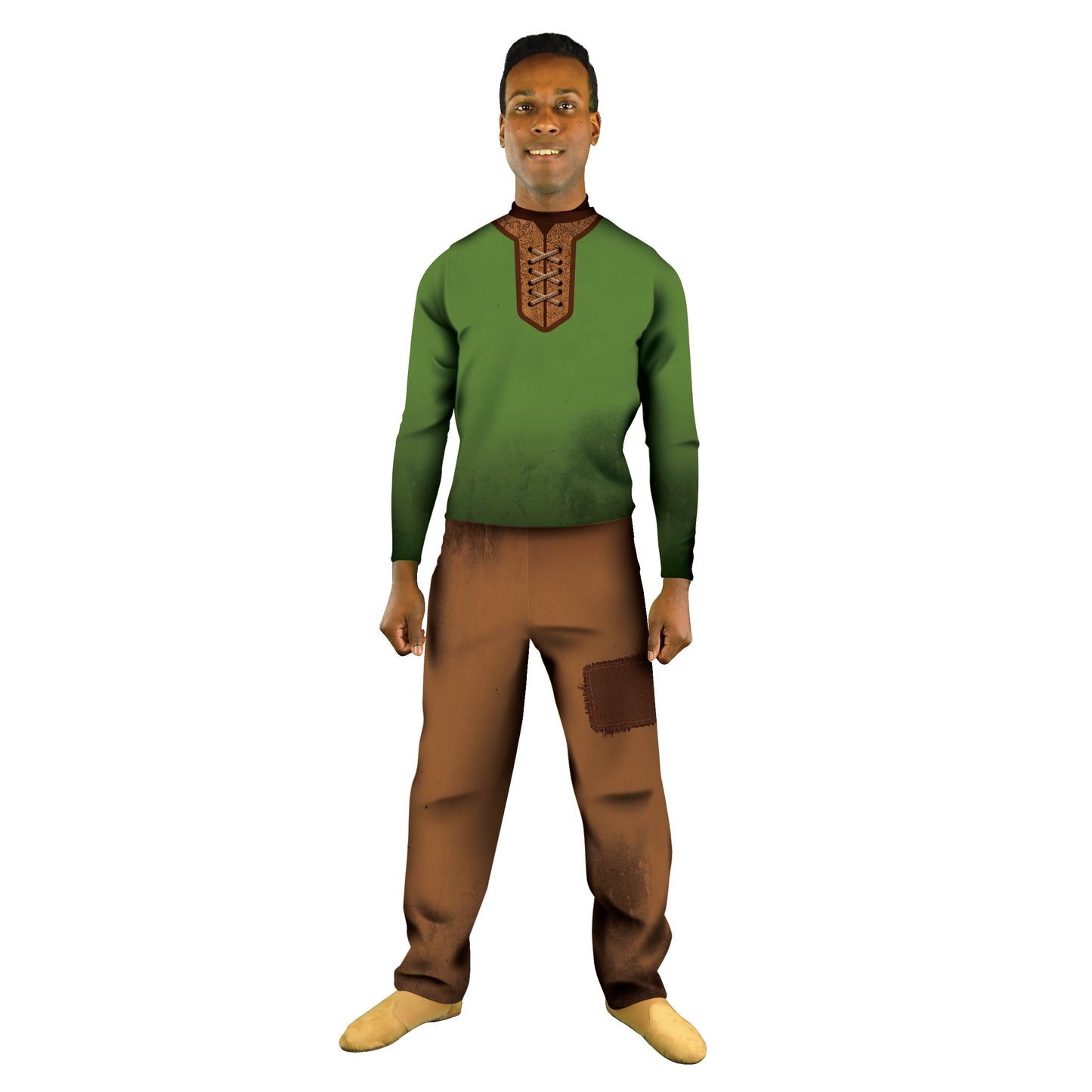 Photo of man in green tunic costume. Top Theatre Theater Storybook Pop-Culture Plays Play Pant Notre Dame Hunchback of Notre Dame Hunchback Hook Green Fairytail Explore Disney