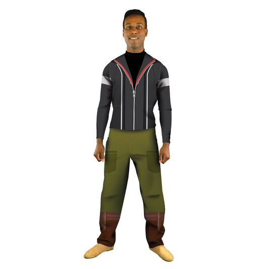 Photo of Man wearing Hunger Games costume. YA Top Sci-Fi Pop-Culture Pant Katniss Hunter Hunger Games Green Featured Explore Disney Cosplay Catching Fire Archer