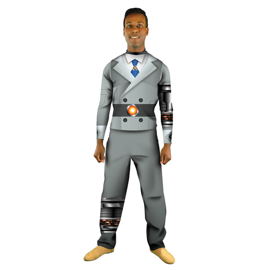 Photo of man in Inspector Gadget costume. TV Top Science Sci-Fi Robotic Robot Pop-Culture Pant Mechanical Investigator Inspector Gadget Funny Fun Fiction Explore Cartoon Bionic