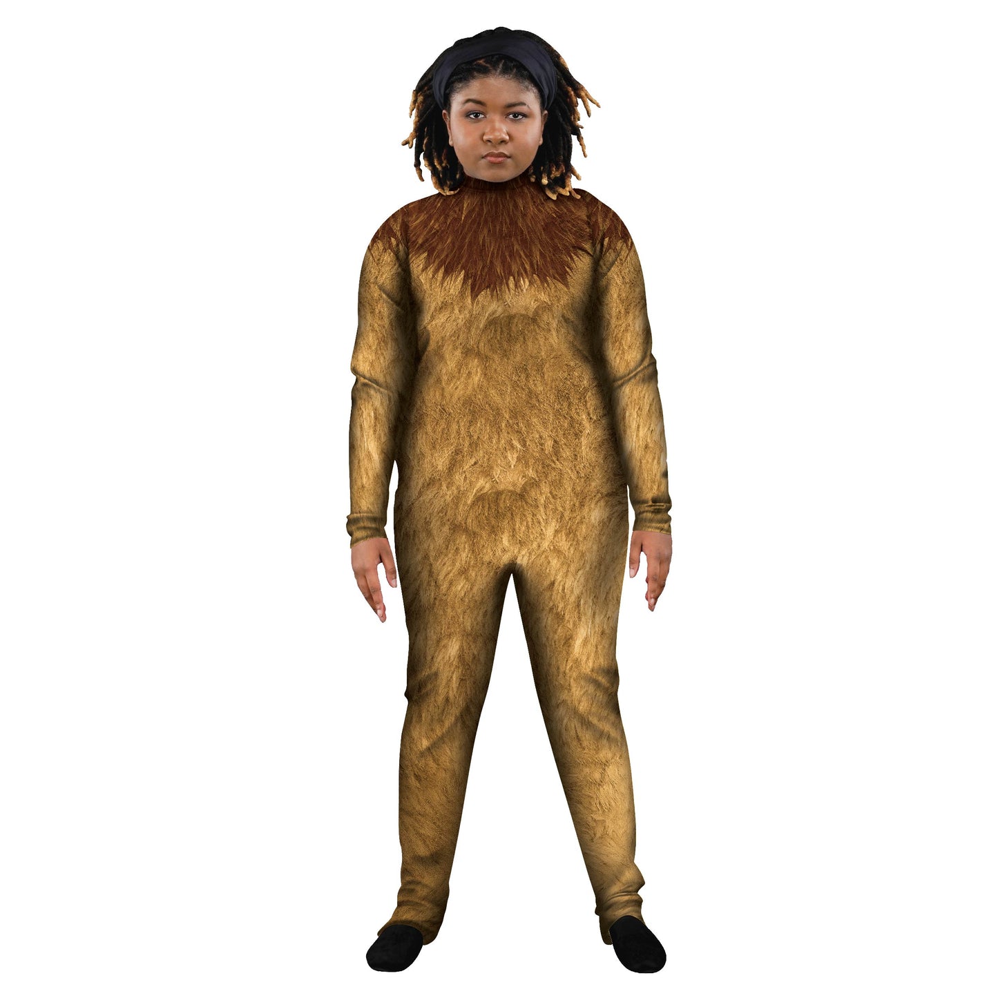 Photo of woman in cowardly lion costume. yellow brick road Yellow witch Unitard Tinman Theatre Theater Sleeved scarecrow Plays Play oz Musical Monkey lion Flying Explore dorothy Disney