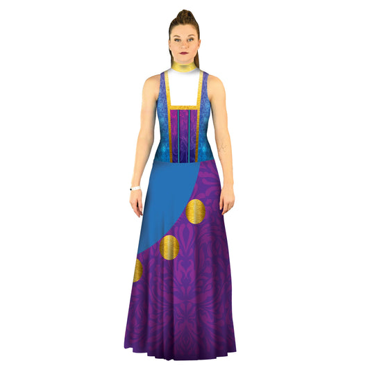 Photo of woman in Blue and Purple dress. Theatre Theater Stage Quasimodo Plays Play Musical Mock Clothing Maxi Dress Hunchback of Notre Dame Hunchback Explore Esmerelda Dress Disney Bright Blue