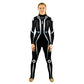 Photo of woman in tron costume. Unitard Tron Sleeved Science Sci-Fi Program Pop-Culture Orange Movies Movie Light Gaming Games Game Future film Fiction Featured Explore End of Line Disney Cosplay Computer Blue Black