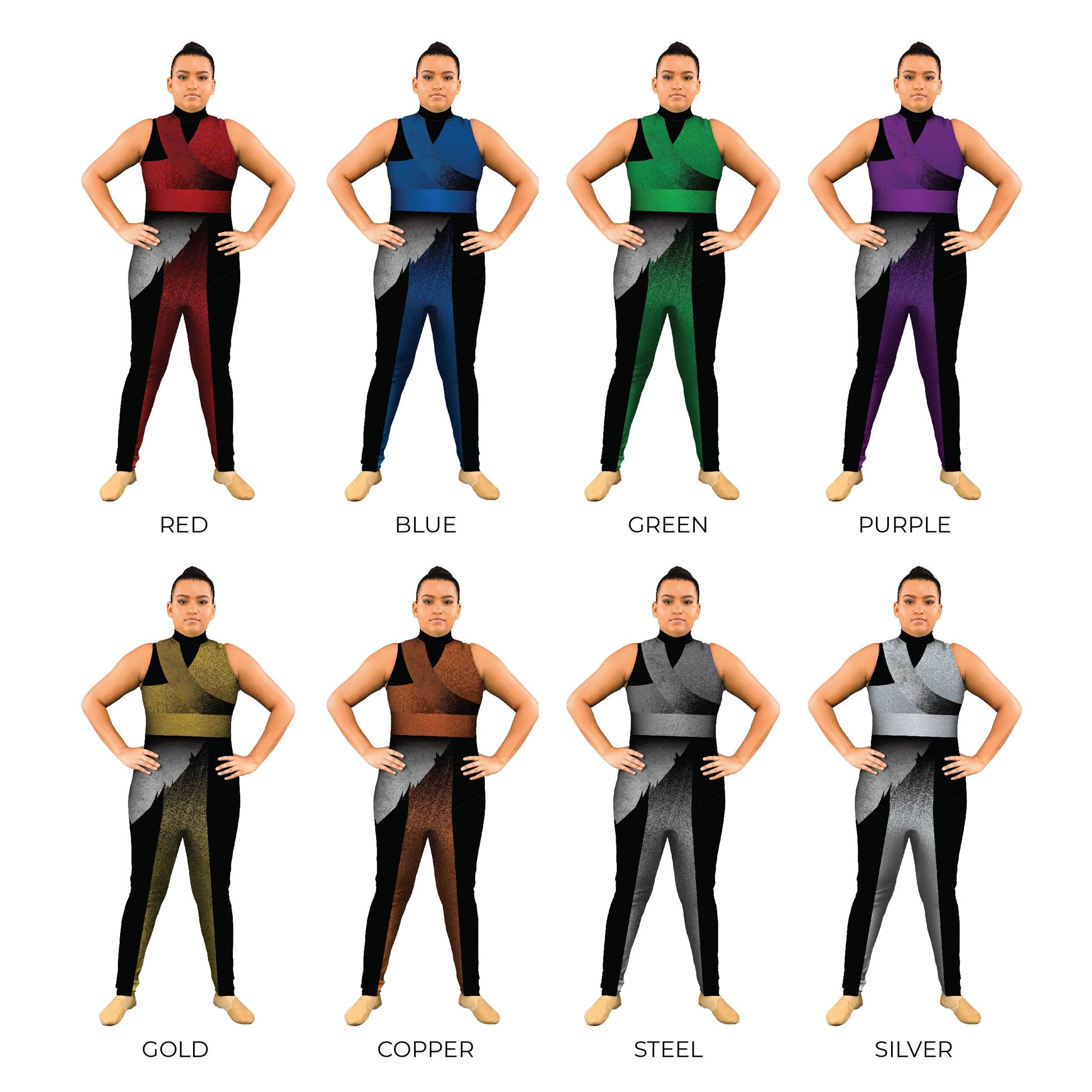 Grid of women wearing rugged pirate costumes. Villain Unitard Sleeved Sailor Sail Pirate Peasant Pattern Multi-Color Grunge Gritty Explore Characters Character Abstracts Abstract