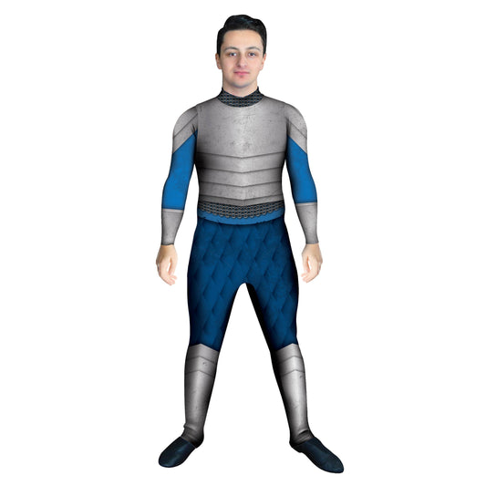 Photo of man in a knight costume. Unitard Steel Sleeved Rainbow Prince Medieval Knight Featured Fantasy Fairytail Fairy Explore Dragon Colors Characters Character Armor