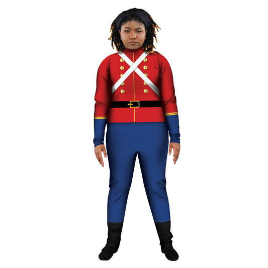 Photo of woman in toy soldier costume. Unitard Toys Toy Theatre Theater Soldier Sleeved Red Nutcracker Movement Featured Explore Dance Christmas Characters Character Ballet